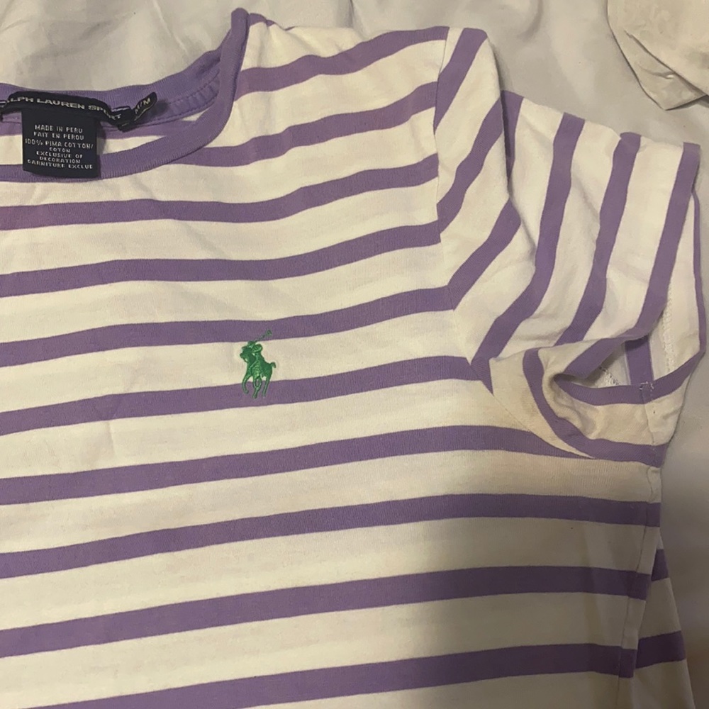 Purple and White polo shirt
